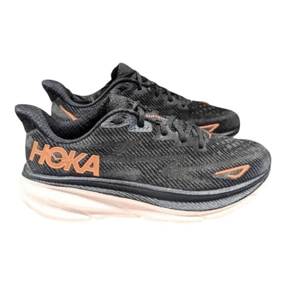 HOKA ONE ONE Clifton 9 \'Black Copper\' Running Shoes Size 10W/M8 main image 5